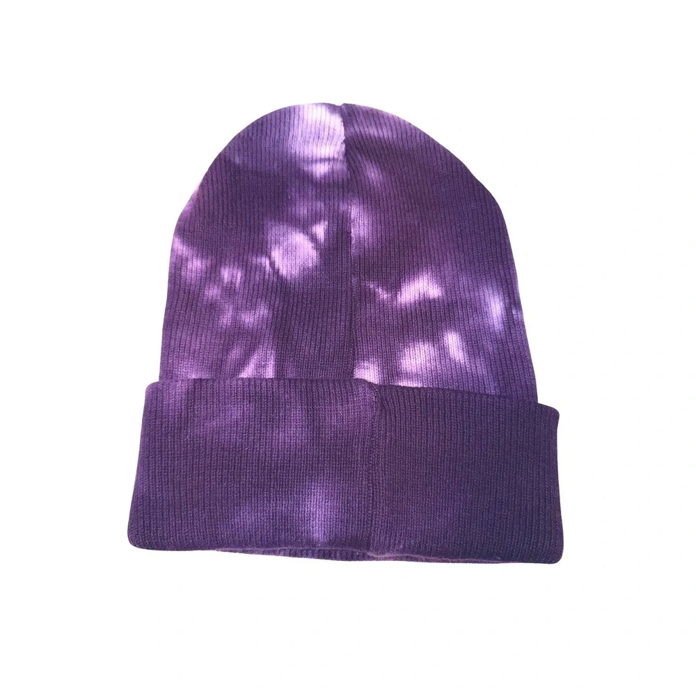 Disney Tangled Pascal Adventure Chaser‎ Purple Tie Dye Beanie Hat Cotton